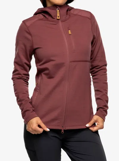 Fjall Raven Keb Fleece Hoodie In Mesa Purple In Burgundy
