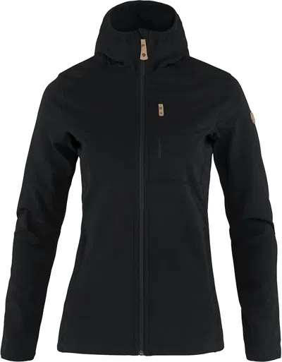 Fjall Raven Keb Fleece Hoodie Jacket In Black