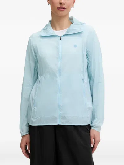 Fjall Raven Keb Lätt Logo-motif Hooded Jacket In Blue
