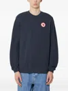 Fjall Raven Logo-patch Crew-neck Sweatshirt In Blue