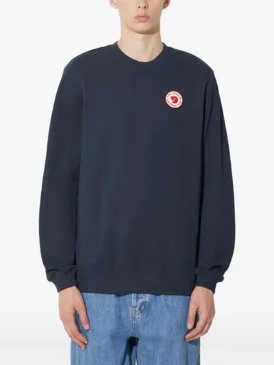 FJALL RAVEN LOGO-PATCH CREW-NECK SWEATSHIRT