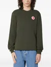 Fjall Raven Logo Patch Crew Neck Sweatshirt In Green
