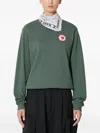 Fjall Raven Logo Patch Crew Neck Top In Green