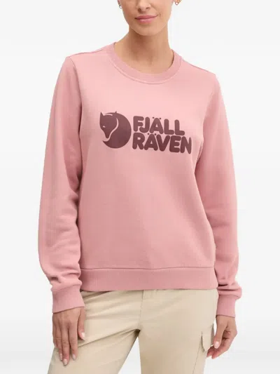 Fjall Raven Logo-print Crew-neck Sweatshirt In Pink