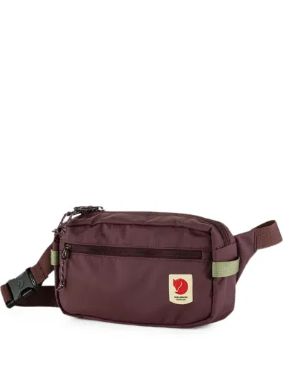 Fjall Raven Logo-patch Zip-fastening Belt Bag In Burgundy