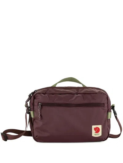 Fjall Raven Logo-patch Zip-fastening Belt Bag In Burgundy