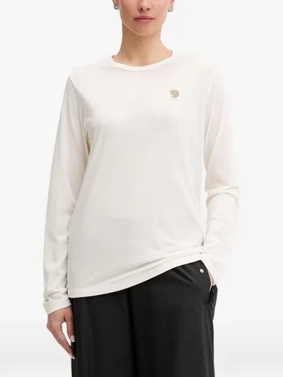 Fjall Raven Logo-print Long-sleeve T-shirt In White