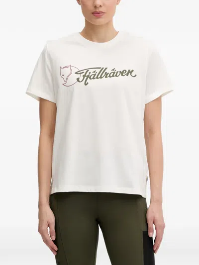 Fjall Raven Logo-print Short-sleeve T-shirt In White