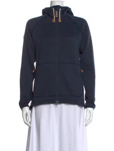 Pre-owned Fjall Raven Long Sleeve Hoodie In Blue