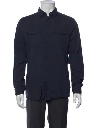 Pre-owned Fjall Raven Long Sleeve Shirt In Blue