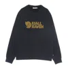 Fjall Raven Logo Mens Sweatshirt In Dark Navy