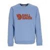 Fjall Raven Men's Crewneck Sweatshirt Logo Sweater Dawn Blue In Dawn Blue