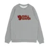 Fjall Raven Men's Crewneck Sweatshirt Logo Sweater Gray Melange In Grey Melange