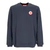 Fjall Raven Men's Lightweight Crewneck Sweatshirt 1960 Logo Badge Sweater Dark Navy In Dark Navy