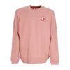 Fjall Raven Men's Lightweight Crewneck Sweatshirt 1960 Logo Badge Sweater Dusty Rose In Dusty Rose