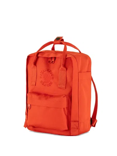 Fjall Raven Mini Kånken Embossed-logo Backpack In Orange