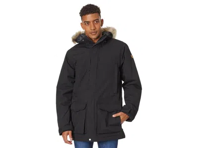 Fjall Raven Nuuk Lite Parka Men's Coat Black: Lg, Polyester/faux Fur In White