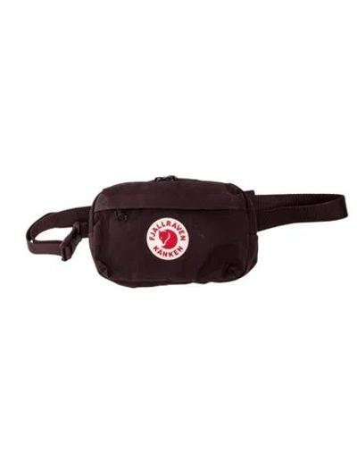 Pre-owned Fjall Raven Nylon Belt Bag In Burgundy