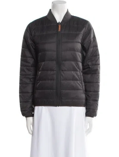 Pre-owned Fjall Raven Nylon Bomber Jacket In Gray