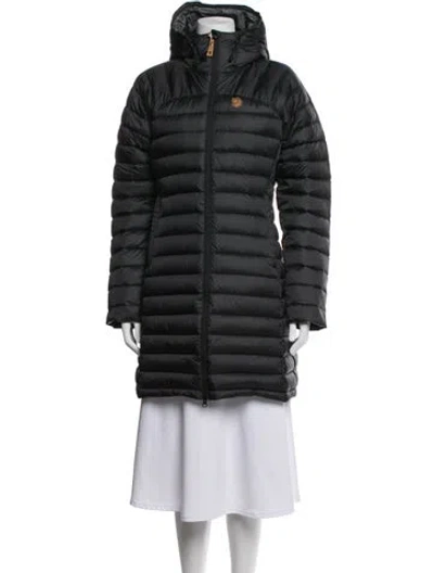 Pre-owned Fjall Raven Nylon Down Coat In Black