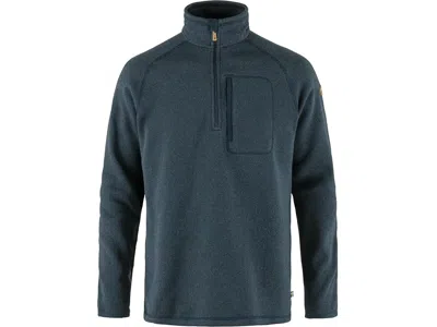 Fjall Raven Ovik Fleece 1/2 Zip Men's Jacket Navy: Sm, Polyester In Green