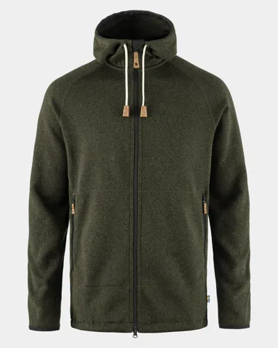 Fjall Raven Ovik Fleece Hoodie In Green