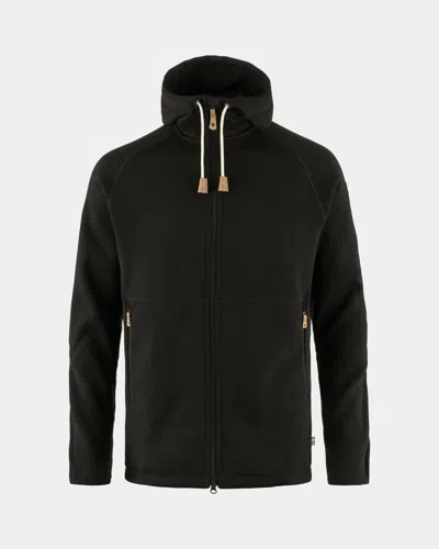 Fjall Raven Ovik Mens Fleece Hoodie In Black