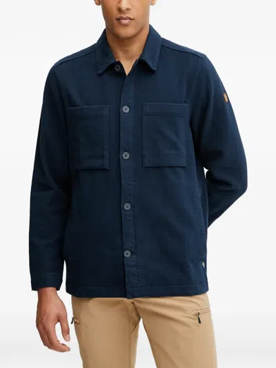 Fjall Raven Patch-logo Shirt Jacket In Blue