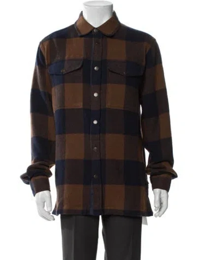 Pre-owned Fjall Raven Plaid Print Jacket In Brown