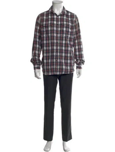 Pre-owned Fjall Raven Plaid Print Long Sleeve Shirt In Multi