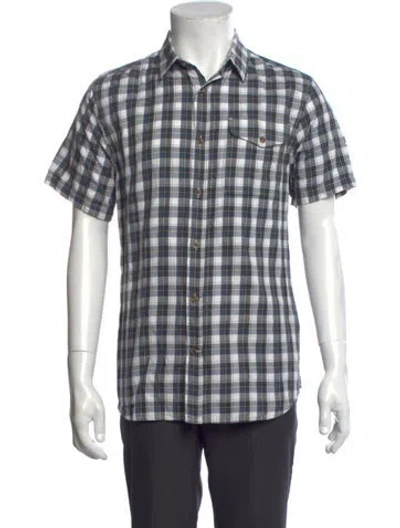 Pre-owned Fjall Raven Plaid Print Short Sleeve Shirt In Brown