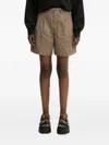 Fjall Raven Pleated Tailored Shorts In Brown