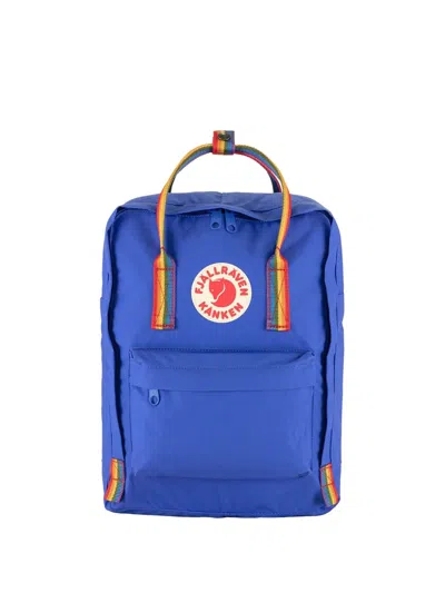 Fjall Raven Rainbow Striped Backpack In Blue