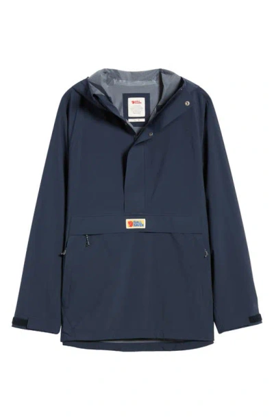 Fjall Raven Vardag Water Repellent Anorak In Dark Navy