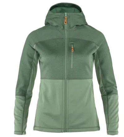 Fjall Raven Women's Abisko Trail Fleece Hooded Sweater In Green