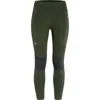 Fjall Raven Women's Abisko Trekking Tights Pro In Deep Forest-gray In Green
