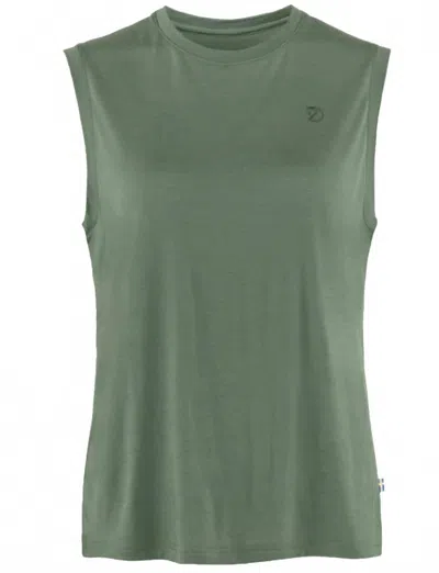 Fjall Raven Women's Abisko Wool Tank Top In Patina Green