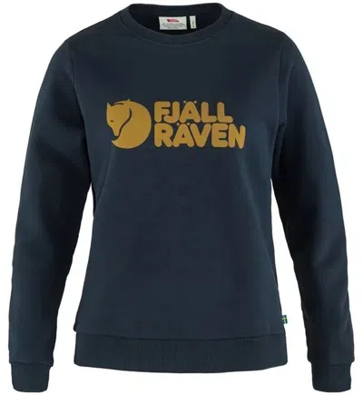 Fjall Raven Women's Dark Navy Logo Sweater - Xsmall In Blue