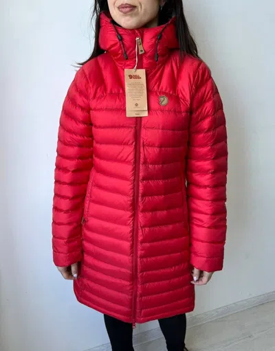 Pre-owned Fjall Raven Women's Fjallraven Snow Flake Parka Down Jacket Coat True Red Size M