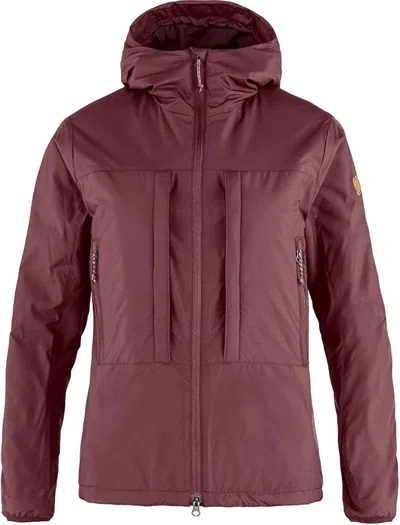 Fjall Raven Women's Keb Wool Padded Jacket In Port In Red