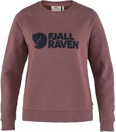 Fjall Raven Women's Logo Pullover Sweater In Mesa Purple In Multi