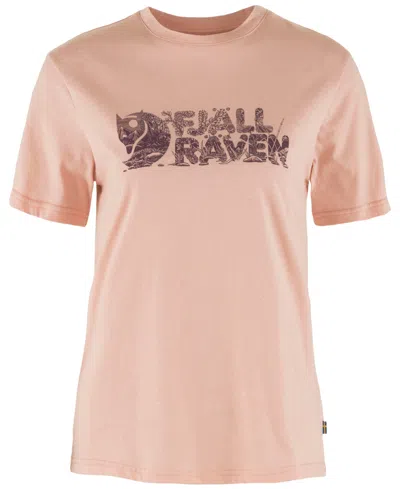 Fjall Raven Women's Lush Logo Graphic T-shirt In Chalk Rose