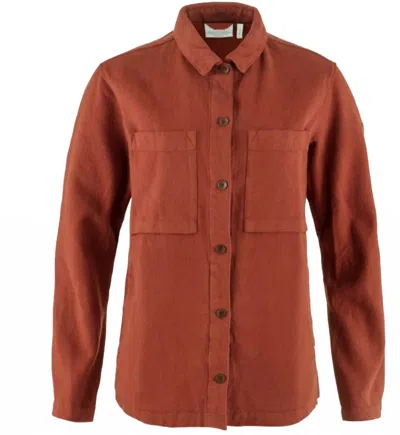 Fjall Raven Women's Singi Flannel Overshirt In Autumn Leaf In Multi