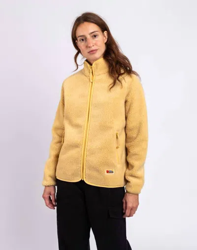 Fjall Raven Women's Vardag Pile Fleece Jacket In Mais Yellow