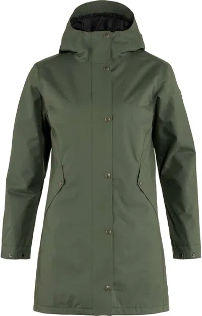 Fjall Raven Women's Visby 3 In 1 Jacket In Deep Forest In Green