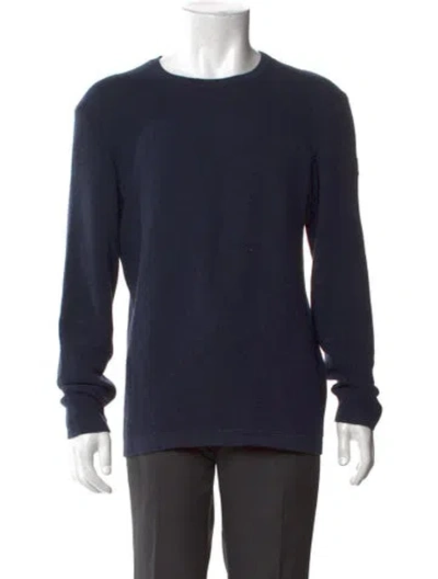 Pre-owned Fjall Raven Wool Crew Neck Pullover In Blue