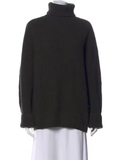 Pre-owned Fjall Raven Wool Turtleneck Sweater In Black