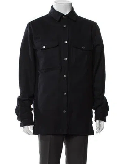 Pre-owned Fjall Raven Wool Utility Jacket In Black