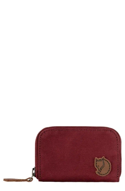 Fjall Raven Zip Card Case In Bordeaux Red