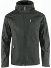 Fjallraven Kanken Durable Utility Jacket With Hood And Zippered Pockets In Green